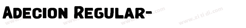 Adecion Regular字体转换 Adecion Regular字体转换